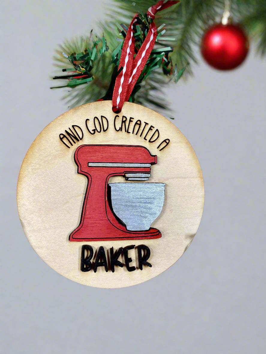 And God Created a Baker Ornament