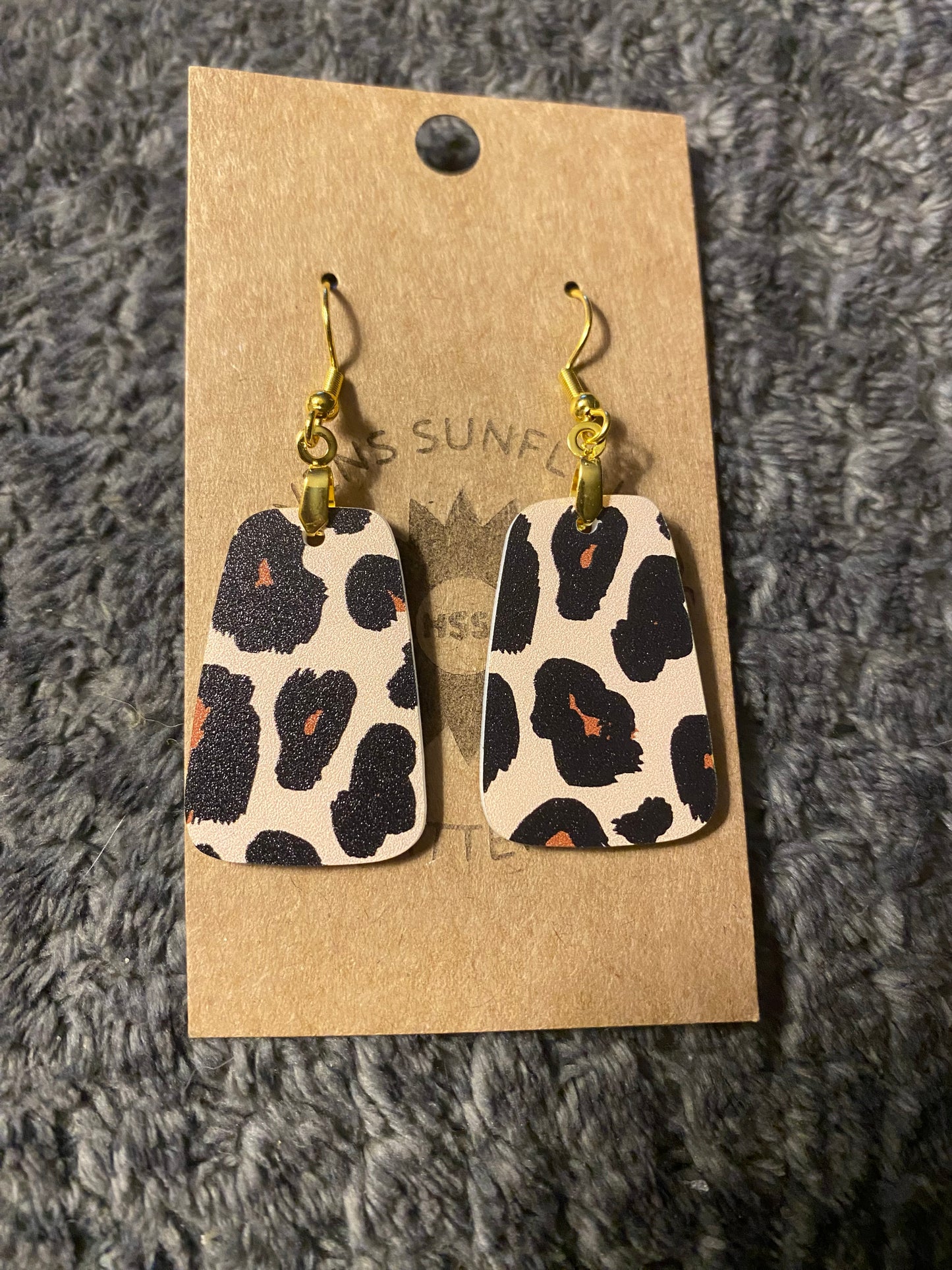 Dangle Earrings with Animal print