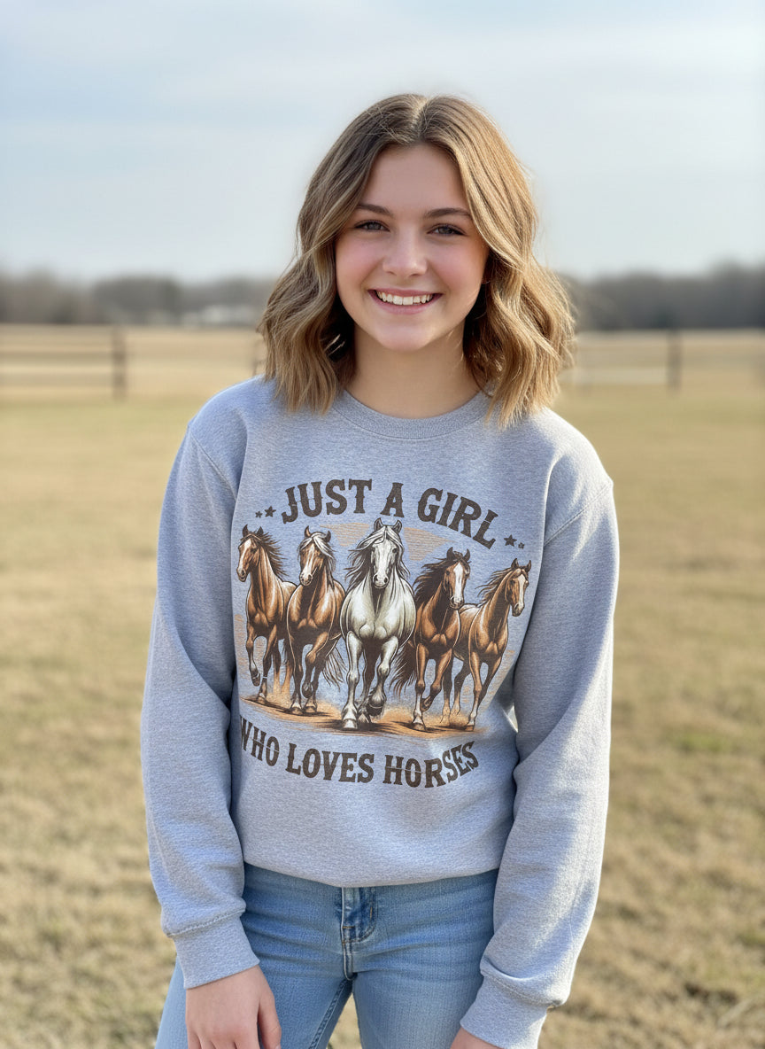 Just a Girl Who Loves Horses Sweatshirt