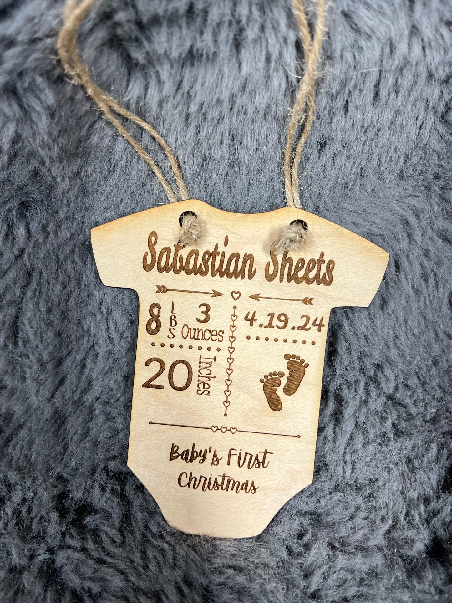 Custom Baby Stats Ornament