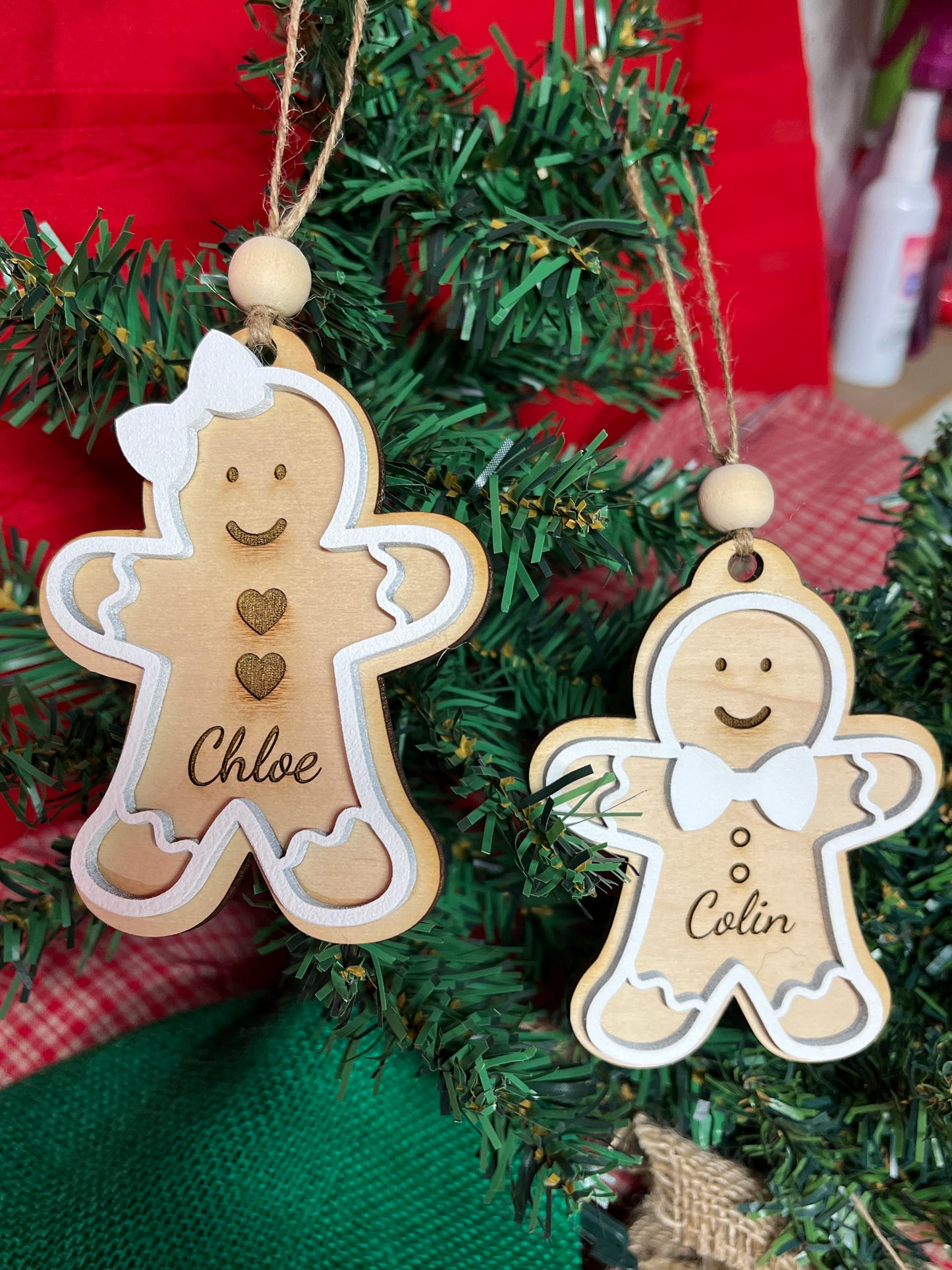 Custom Gingerbread Ornament - Girl