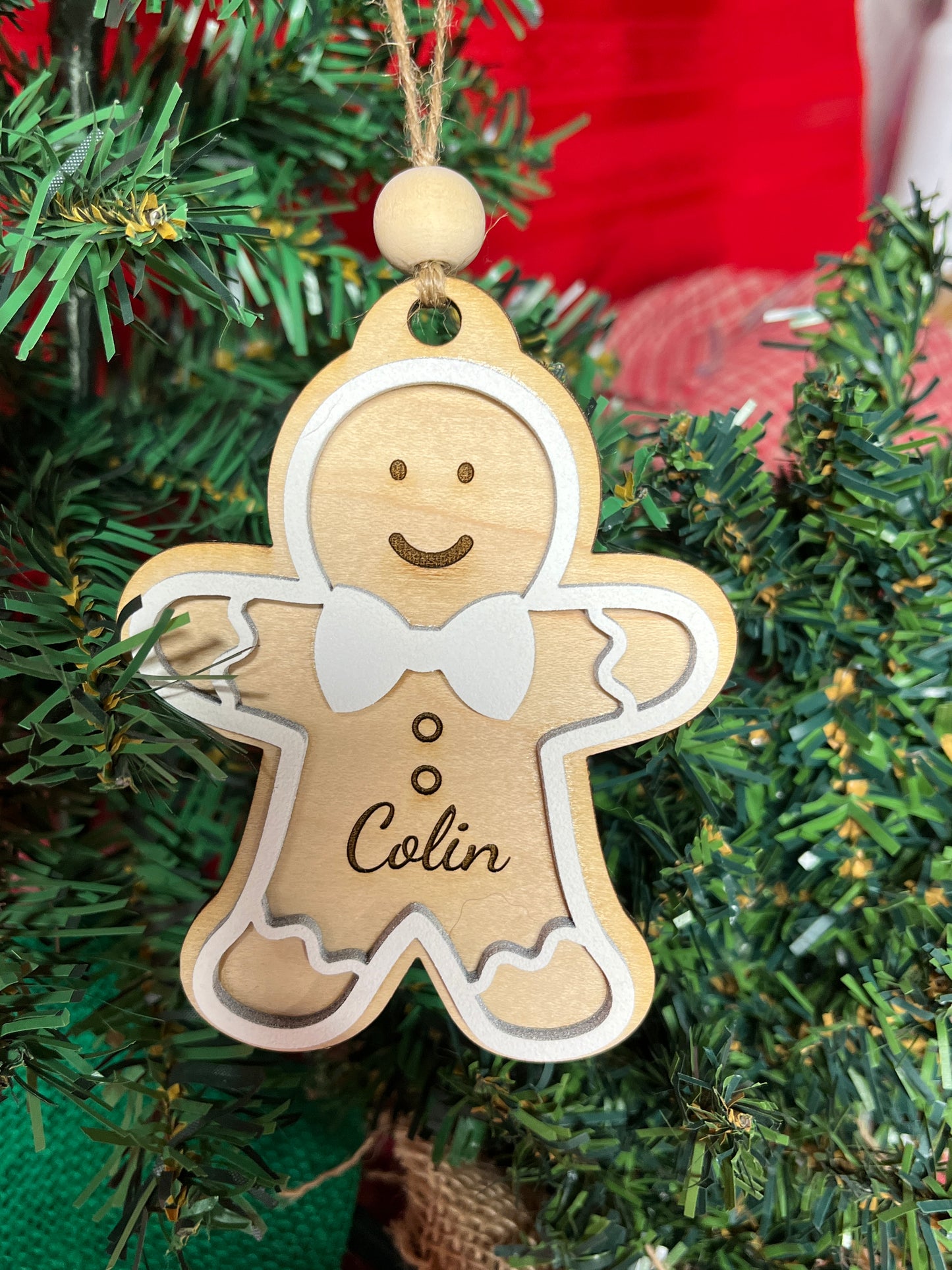 Custom Gingerbread Ornament - Boy