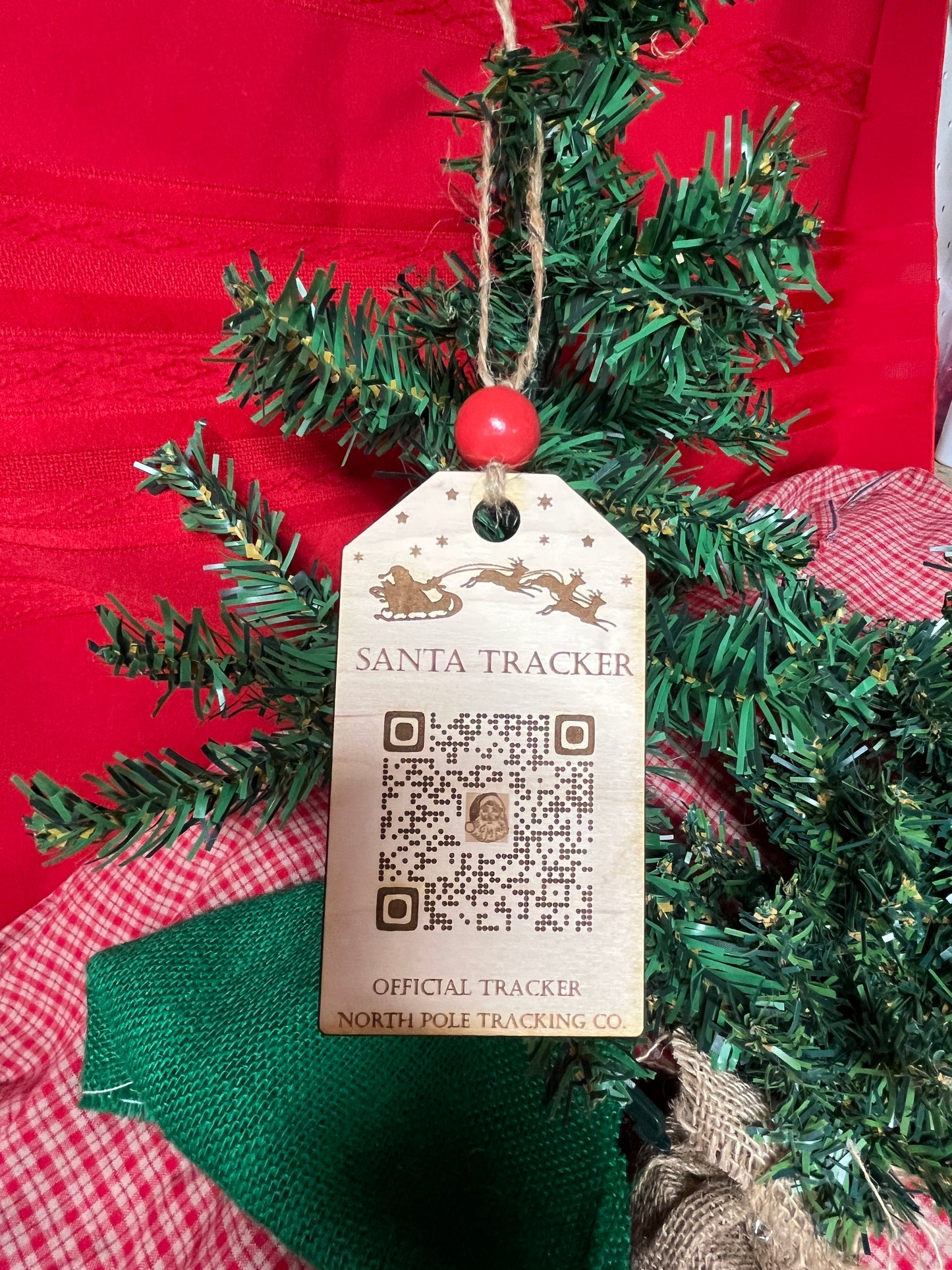 Santa Tracker QR Code Ornament