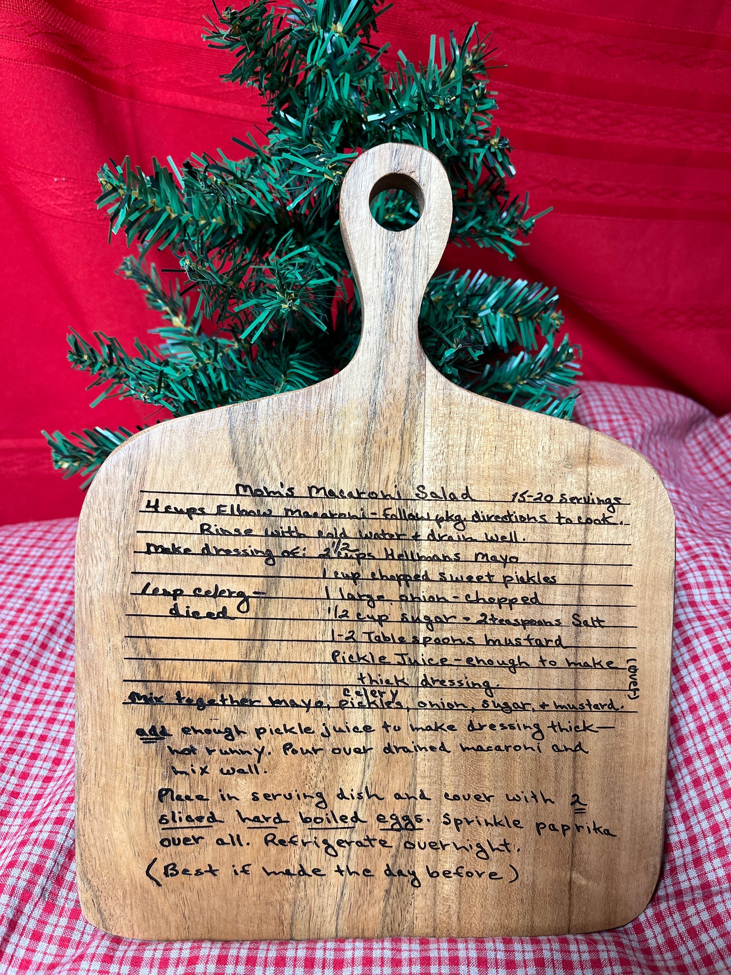 Engraved Recipe Cutting Board