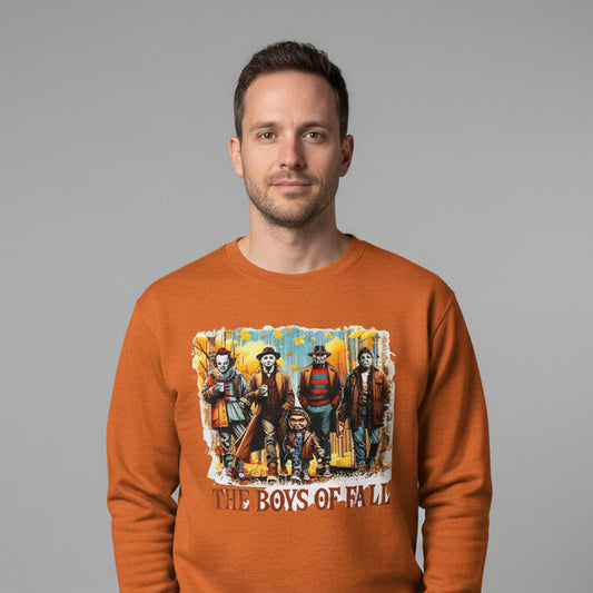 The Boys of Fall Sweatshirt – Funny Halloween & Autumn Crewneck
