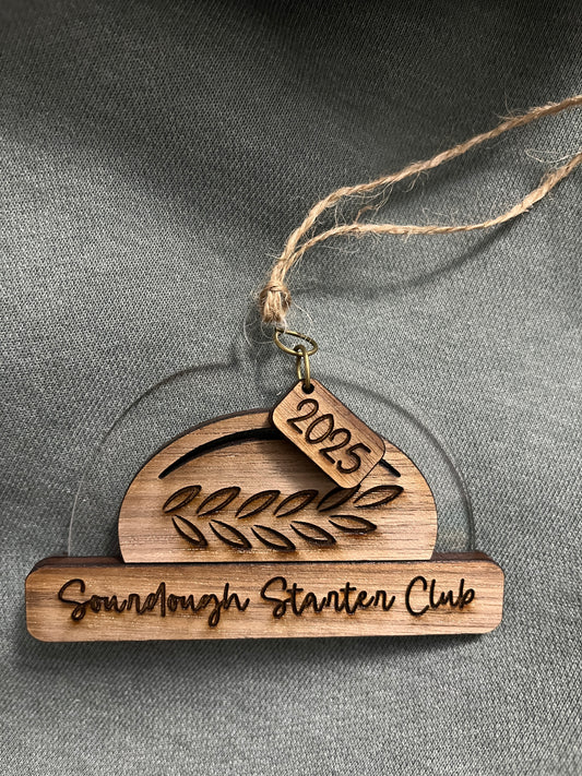Sourdough Starter Club 2025 Wooden Ornament
