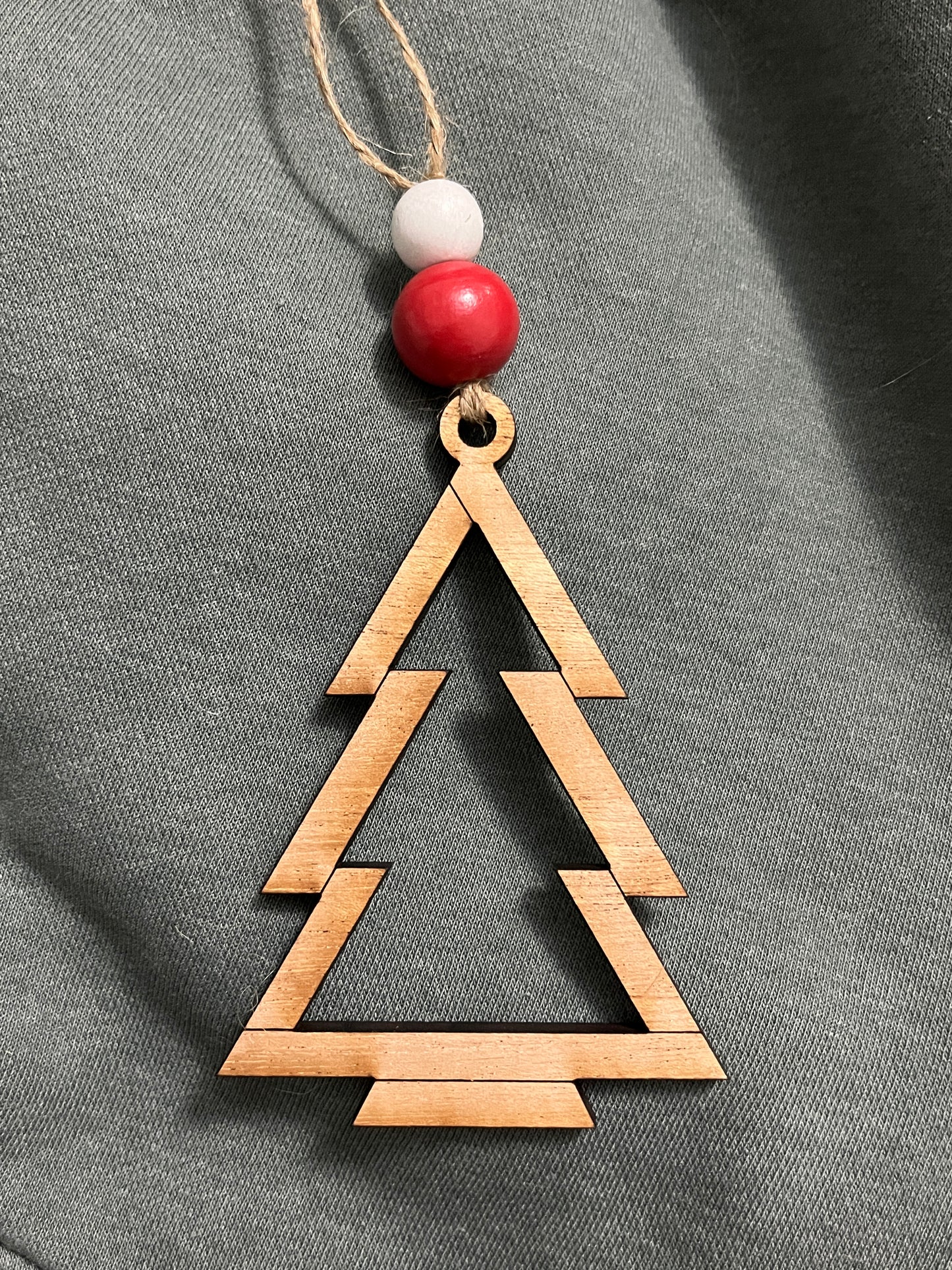 Handmade Wooden Christmas Tree Ornament