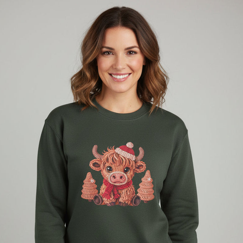 Cozy Highland Cow Christmas Shirt – Cute Winter Holiday Design