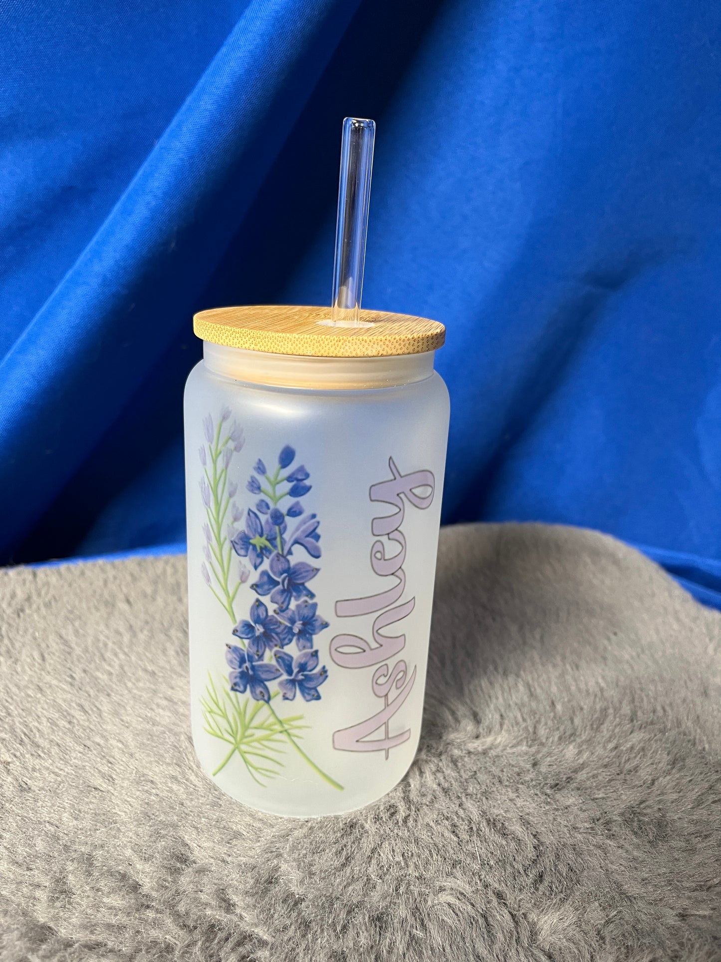 Frosted Floral Cup