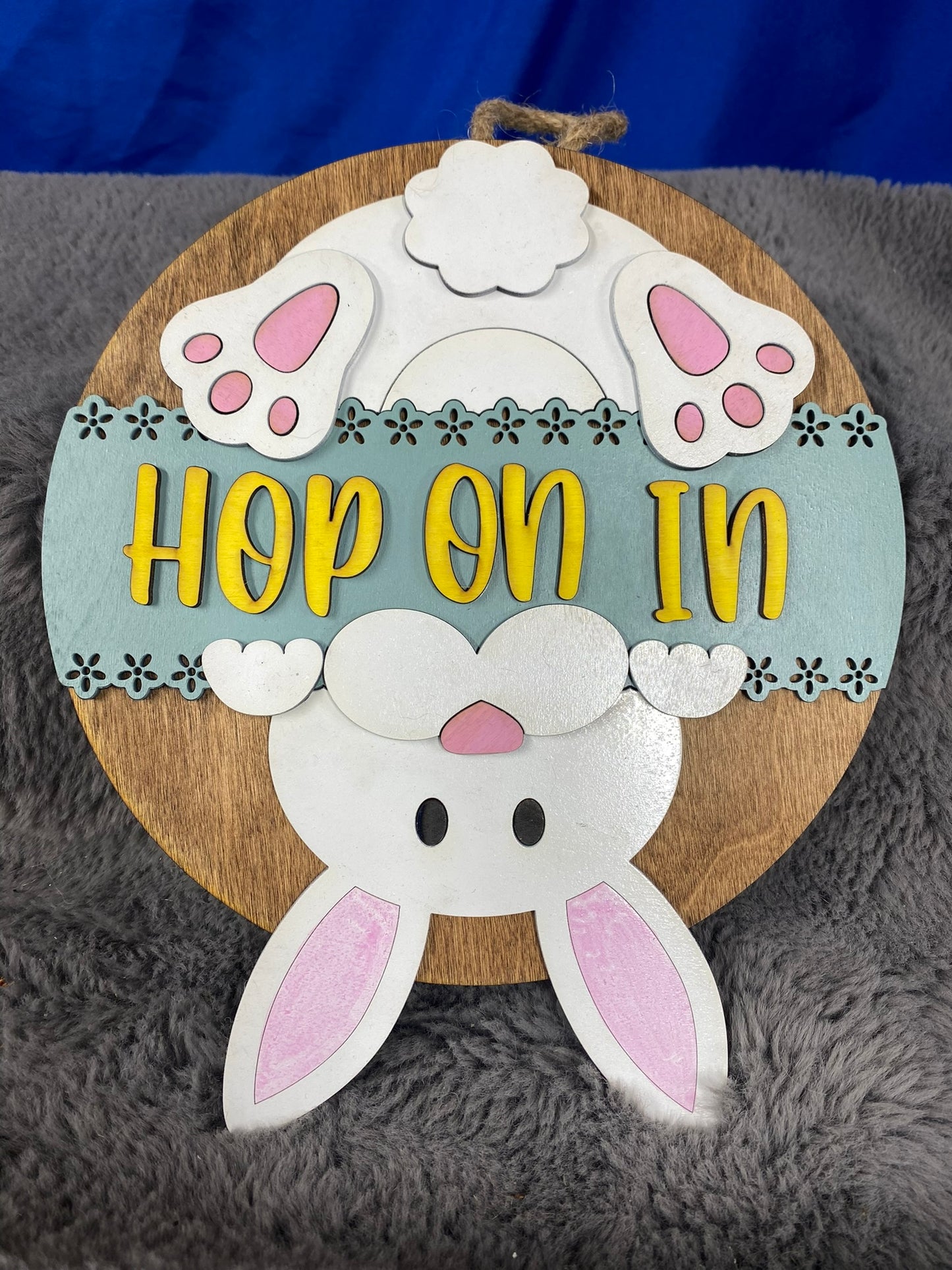 Hop on In Easter Door Hanger